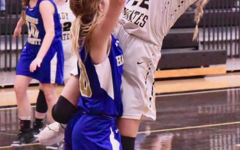 Junior varsity Lady Pirate Jaelynn Justice