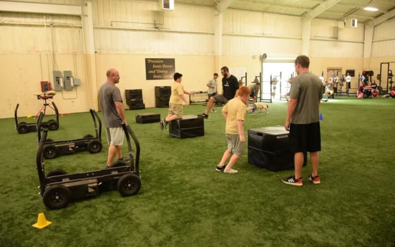 VPIFA conditioning with VHS coaches and athletes