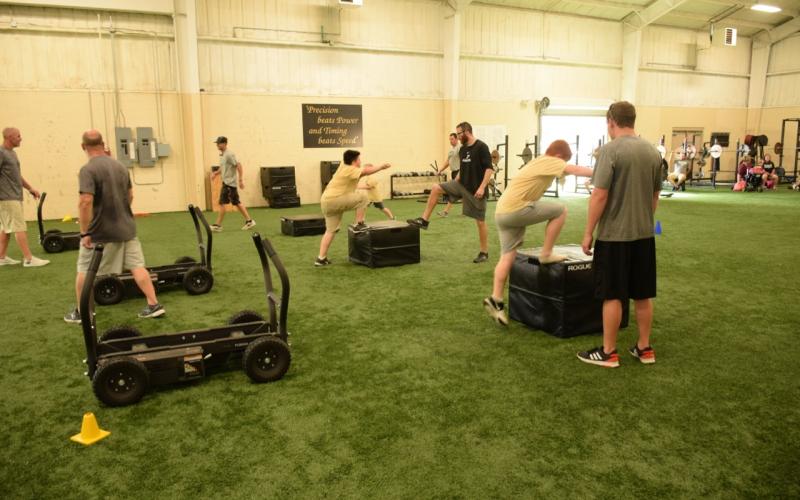 VPIFA conditioning with VHS coaches and athletes