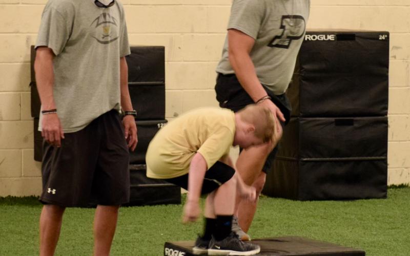 VPIFA conditioning with VHS coaches and athletes