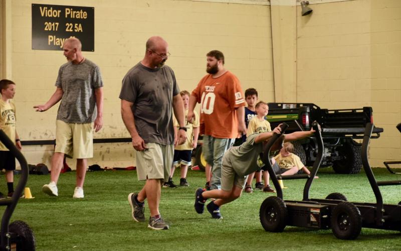 VPIFA conditioning with VHS coaches and athletes