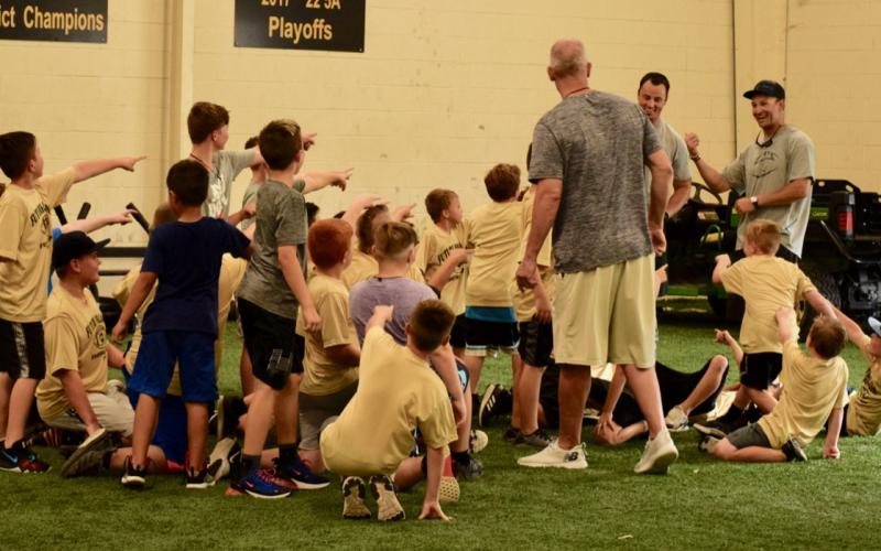 VPIFA conditioning with VHS coaches and athletes