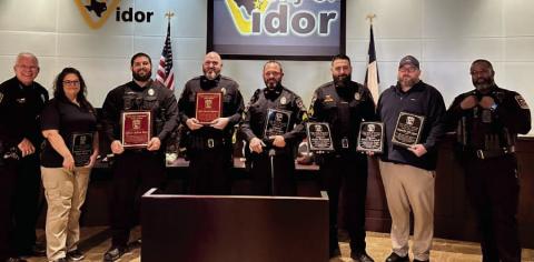 Vidor PD honors officers, dispatchers in Vidor City Hall ceremony