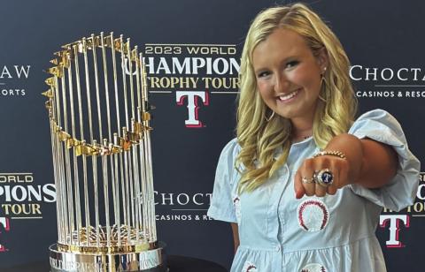 Vidor Grad earns Rangers World Series Ring