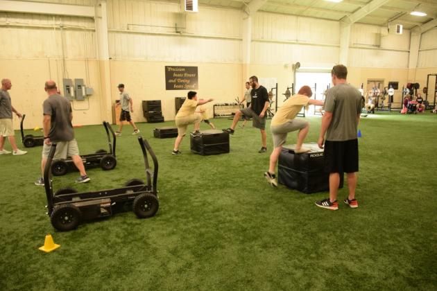 VPIFA conditioning with VHS coaches and athletes