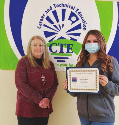 Delaney Perry earns CTE Student of the Month