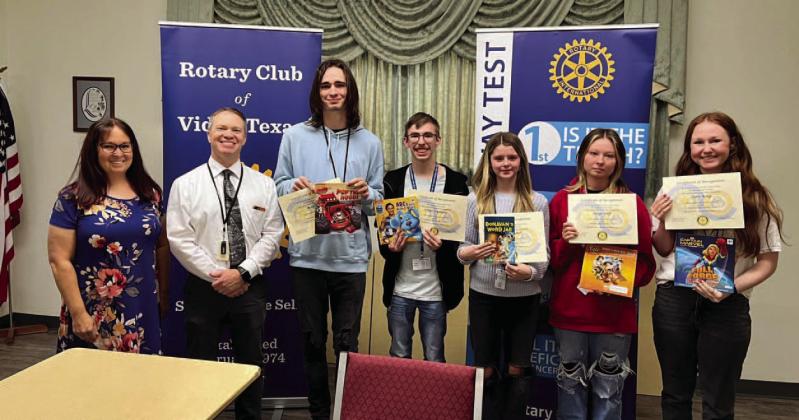 Congratulations to our Vidor High School March Students of the Month! Thank you Rotary Club of Vidor for your continued support. 9th- Zoie Kovatch, 10th- Ethan Crumpler and Paige Neff, 11th- Lane King, 12th- Brad Peck VISD Courtesy Photo