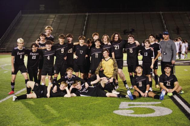 Pirates ready for playoffs The varsity Vidor Pirate soccer team has one more regular season game versus Jasper this Friday at Jasper before the playoffs begin.