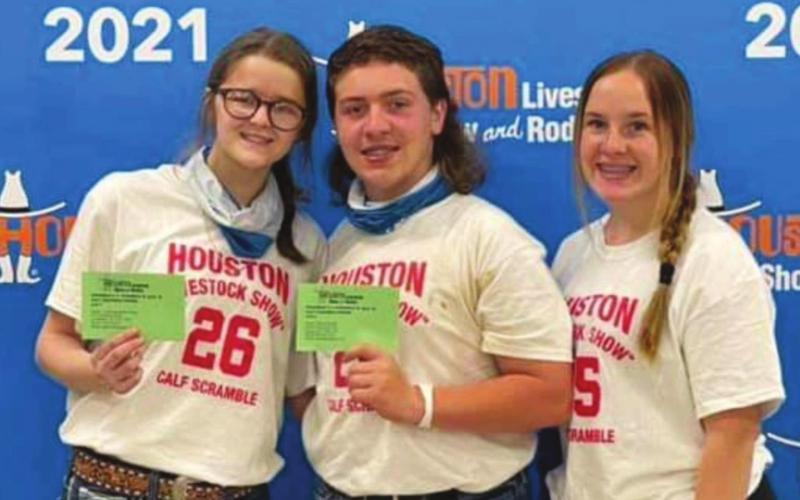 Pictured are Zoey Cox, Jordan Josey and Loren Josey.
