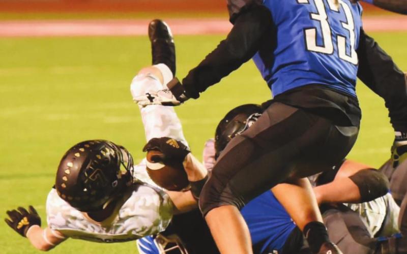 Weston Sepulvado is upended at the end of a run Thursday.