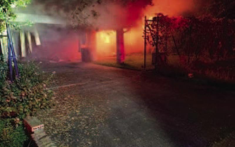 Resident hospitalized, home receives major damage