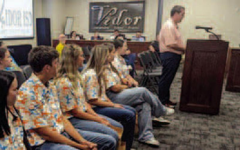 Vidor FFA Sponsor Tyler Root Presents 'What-A-Chapter' to School Board
