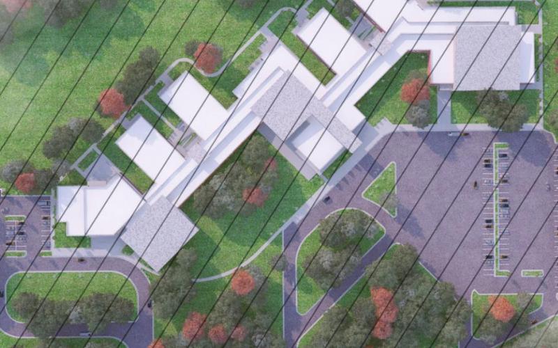 Architect’s rendition of the Vidor Middle School ground plan.
