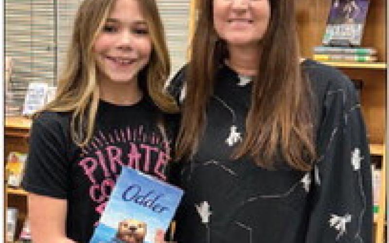 VMS student Hailyn Goins pictured with School Board Member Brooke Gilthorpe.