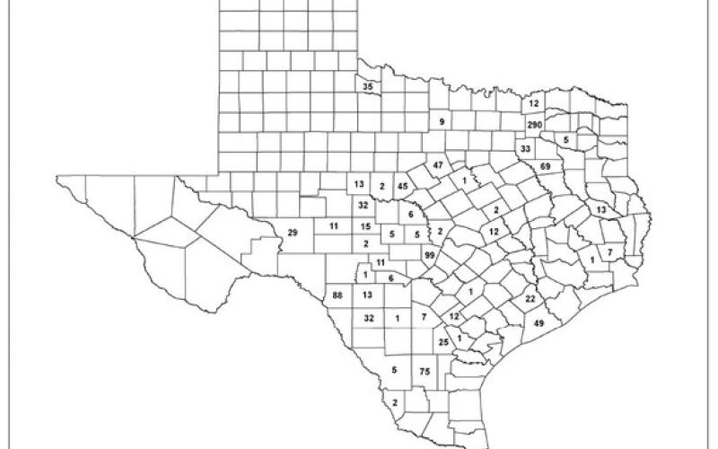 The number for each county represents the number of deer received in the county from a CWD-positive deer breeding facility since 2018.