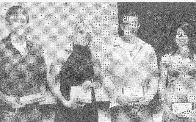 Jerrod Williamson, Meghin Crawford, VJ Bunner and Emalee Kennon took top honors at the Vidor's Athletic Banquet. Williamson and Crawford were named Top All-Around Athletes and Bnner and Kennon took home the Leadership Awards. Archive Photo