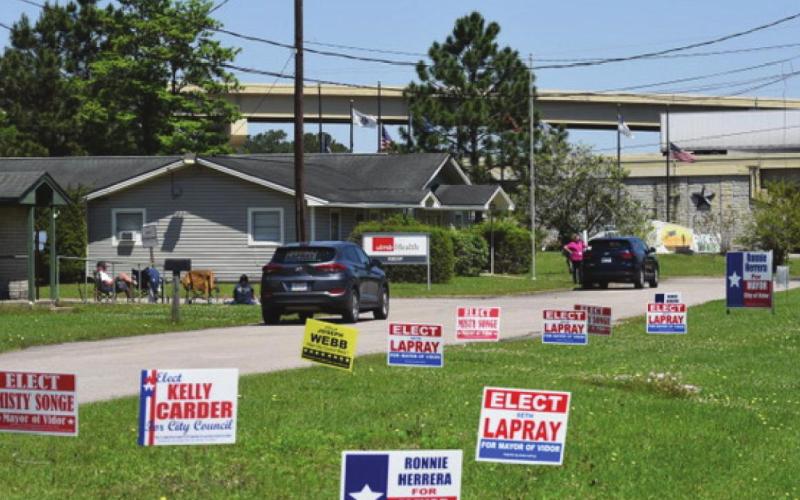 Early voting for the May 1 Vidor municipal election and others got underway across the state Monday. Voters in Orange County may vote at any of four locations in the county . Locally, the Community Center at Raymond Gould Park saw more than 50 voters cast their ballot Monday.
