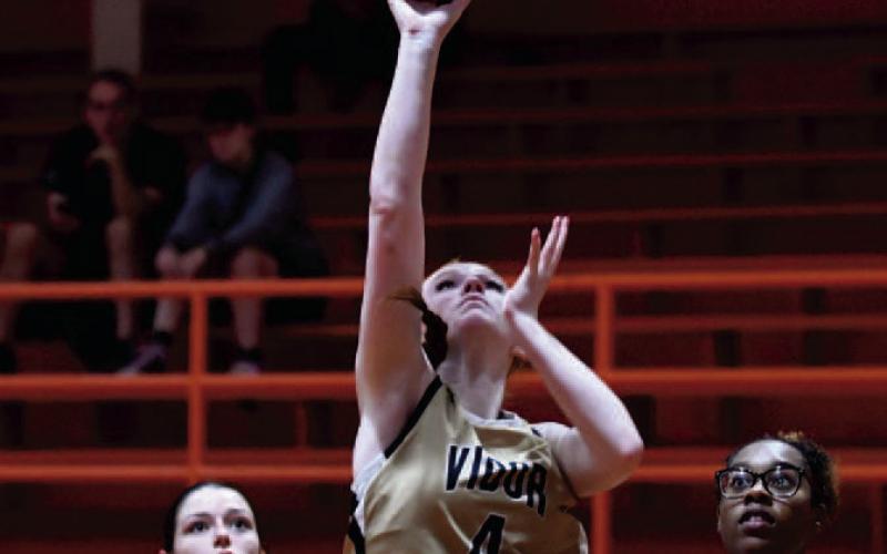 Ashlynn Martin jumps for two versus LaMarque.