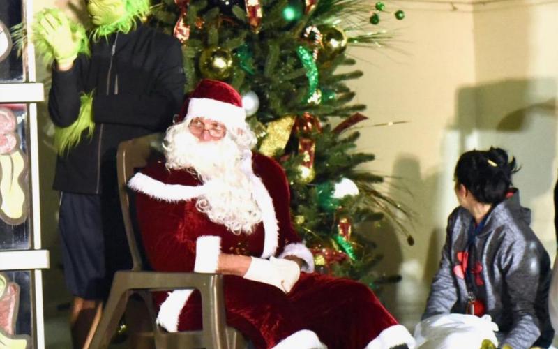 The Grinch and Santa make their appearance.
