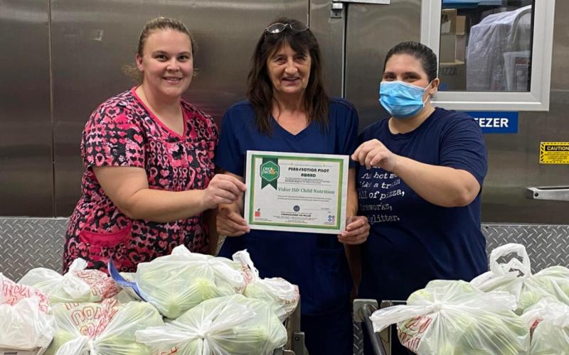 Vidor Elementary FFVP crew is Heather Mojica, Lisa Wilson, and Brandi Reynolds. Courtesy Photos