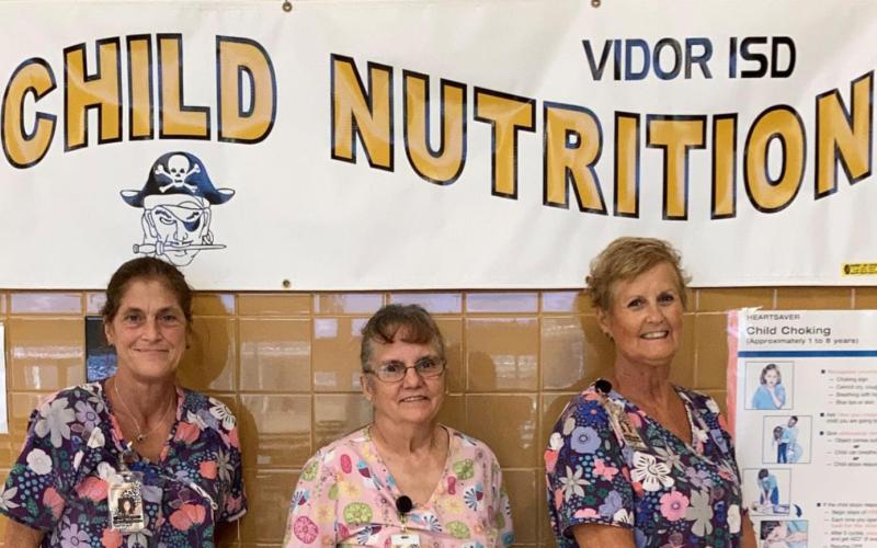 Pine Forest Elementary's FFVP ladies are Shelia Benefield, Kay Ezernack, and LuJean Dengler.