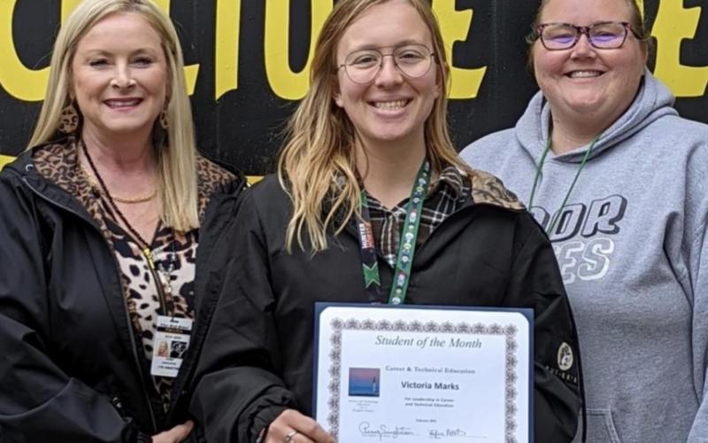 Congratulations to Victoria Marks on being the CTE Student of the Month