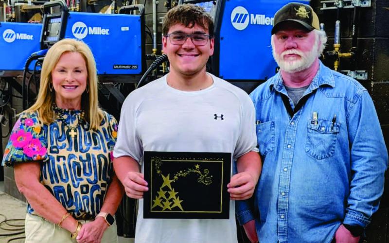 Congratulations to VHS senior Blain Shofner on being the CTE Student of the Month. Blain excels in his CTE Welding Program and will be advancing to the Regional welding competition this week. He has also earned his welding D9.1 &amp;amp; a certification in Pipe to Plate SMAW. Great job Blain! Pictured is CTE Director Penny Singleton, Blain Shofner &amp;amp; Welding Teacher Jason Bingham.