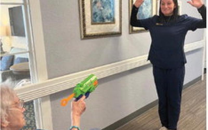 VHS Senior Nursing Students Engage Senior Citizens at Oakwood Manor’s Annual “Deer Hunt”
