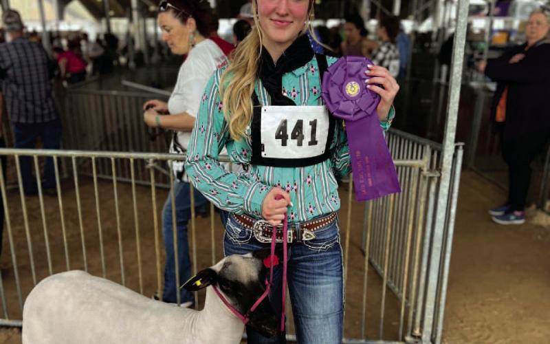 Laikyn Reese was Champion Lightweight Market Lamb and 10th Overall.