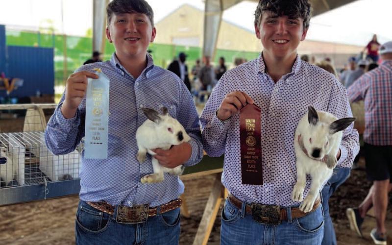 Camden Tappe was 11th overall market rabbit. Braden Tappe was 8th Overall Market Rabbits and 1st in Class with his heifer.