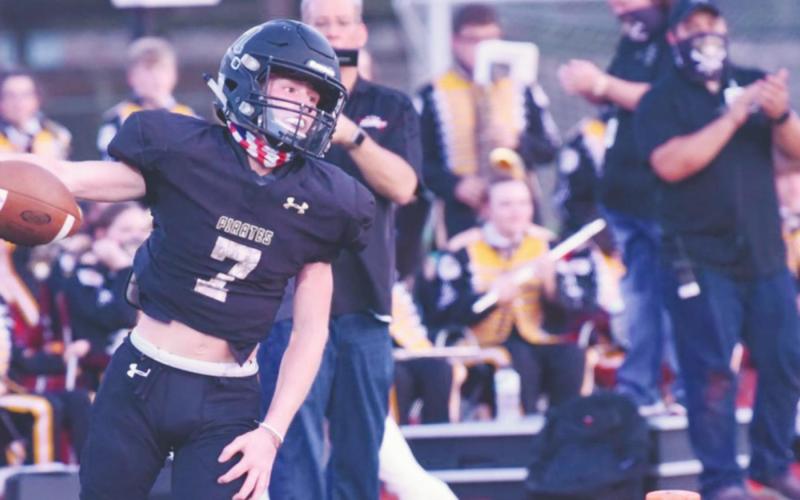 RB Weston Sepulvado was a workhorse for the Pirates Friday, carrying the ball 17 times for 78 yards and a touchdown.
