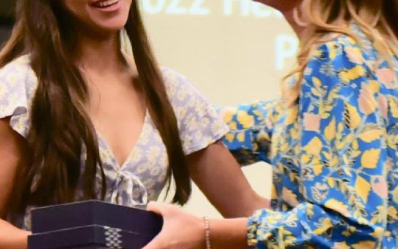 Abigail Rodriguez was presented the Heart of the Lady Pirates Award by Coach Maines.