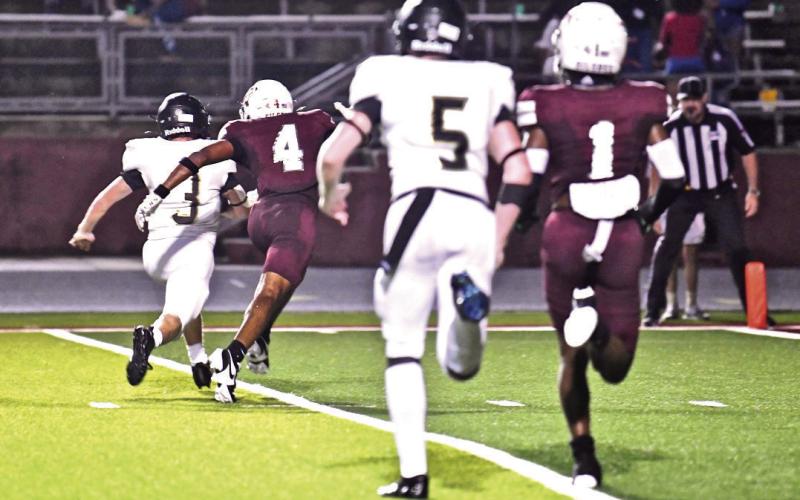 Landon Jones’ kickoff return brought the ball all the way to the Tigers’ three-yard line.