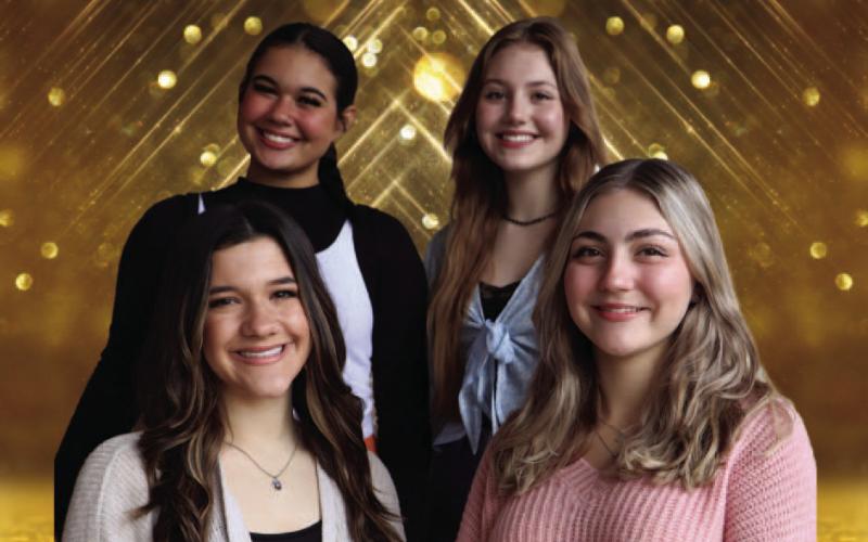 Seniors: Taylor Redmon, Ashley Callahan, Marissa Majors, and Brynn Courts