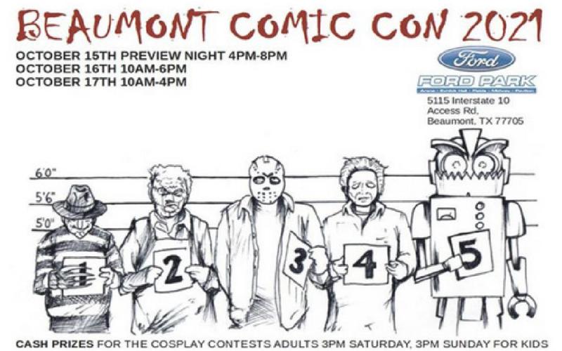 BEAUMONT COMIC CON RETURNS TO FORD ARENA ON OCTOBER 15, 16, AND 17 WITH SPECIAL GUESTS