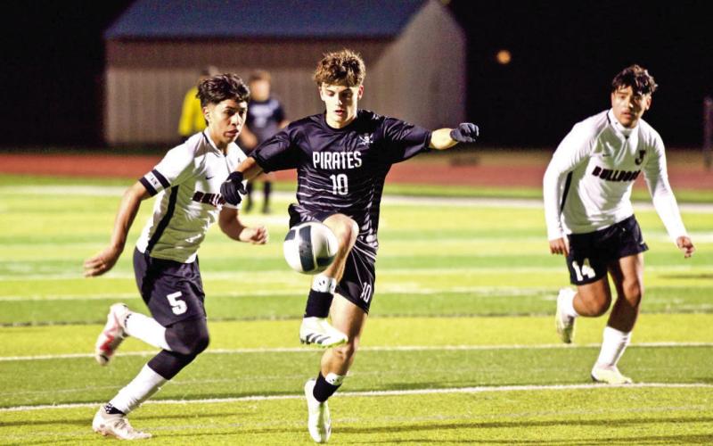 Hat Trick Mario Algora Roy scored three goals for the Pirates Tuesday versus the Jasper Bulldogs.
