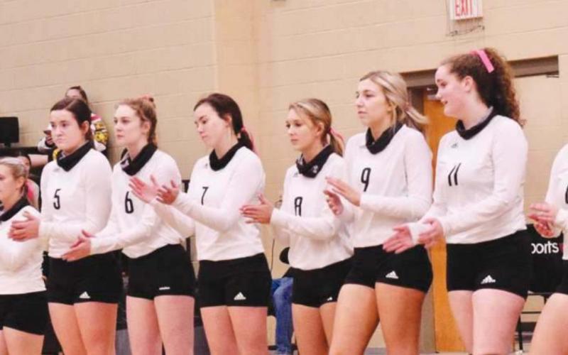 The varsity Lady Pirate Volleyball team will battle the Little Cypress-Mauriceville Lady Bears tonight in Pirate Gym in a tie-breaker for the third spot in district and determine their bi-district opponent in the playoffs.
