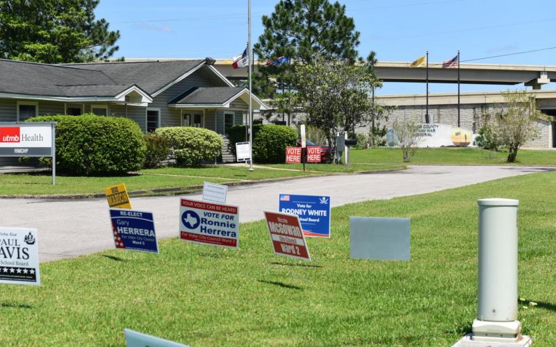 Early voting is underway in local school and municipal elections and will continue through May 3. Election Day is May 7. More than 500 ballots were cast on the first day of early voting Monday with 80 voters casting their ballot at the Raymond Gould Community Center on Claiborne St. Photo by Randall Luker