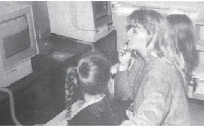 Teacher and students