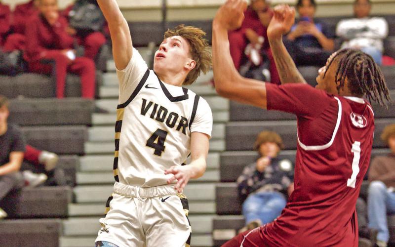 Lazaro Lugo shoots a layup in Tuesday’s home game versus Silsbee.