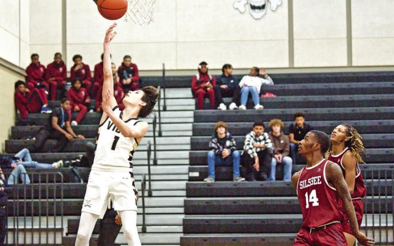 Eric Baker is all alone at the goal late in Tuesday night’s district loss to Silsbee.