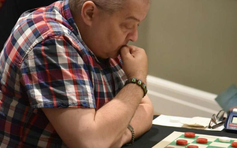 Nine-time world champion Alex Moiseyev contemplates his next move. Photo courtesy Watson Franks