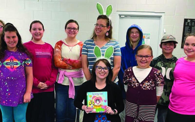The Vidor Public Library welcomed guest Heather Watson, City of Vidor Payroll/HR Specialist on Thursday, April 6, 2023. She read “Grumpy Cat, A Grumpy Easter” by Frank Berrios to the Wonder Readers. The students made Easter bunny art and enjoyed treats. Courtesy Photo