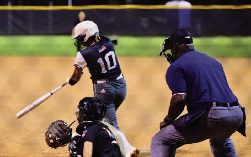 It was a memorable Senior Night and regular season finale for the Lady Pirates as they fell behind 6-0 early but came back to secure an 11-9 victory. Andreya Garrett hit two home runs in the game on over the right field fence and this one over the left.