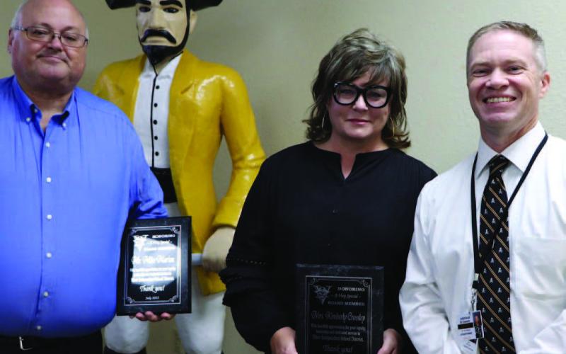 At the school board meeting Monday evening, the Vidor Independent School District recognized 2 former school board members who recently resigned from their positions due to other obligations. We would like to thank Mr. Mike Marion and Mrs. Kimberly Crossley for serving the students, staff, and community of VISD with dedication. Courtesy photo VISD