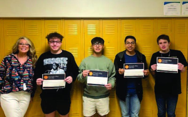 Mrs. Weaver, Cooper Fruge, Khoa Hoang, Anthony Rodriguez, Jesse Bailey