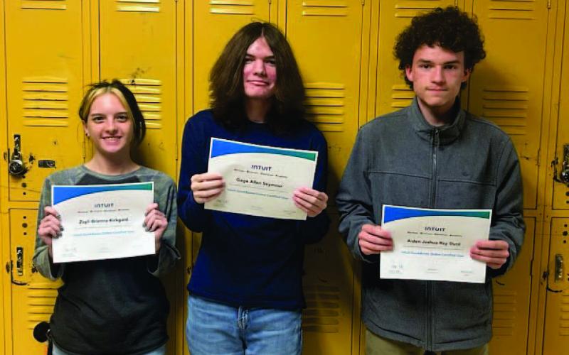 Mrs. Weaver, Zayli Kirkgard, Gage Seymour, Aiden Dutil