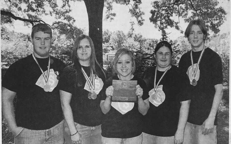 The VHS Accounting Team took the regional championship and will advance to State competition in May. Left to right are team members Wesley Reed, Jacqueline Lasyone, Brittany Davila, Stephanie Sanders, and Caleb Madden. Lasyone is team captain. Archive Photo