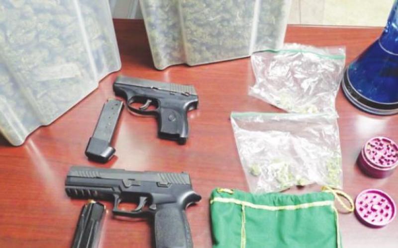 City/County traffic bust nets trio on gun and felony weed charges