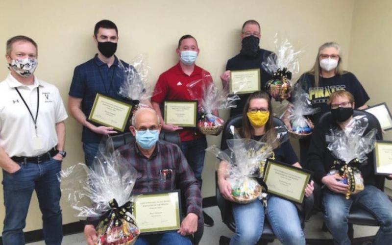 Technology group front row left to right: Billy Dunlap, Angie Collier, Wesley Strickland. Back row Dr. Jay Killgo, Shaun Chesser, Colby Maxwell, Wayne Stubblefield, Deedra Johns.